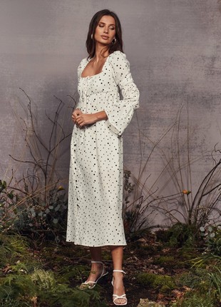 POLKA DOT DRESS WITH PUFFED SLEEVES GEPUR4 photo