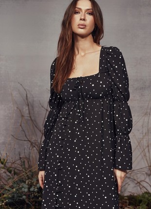 POLKA DOT SLIT MIDI DRESS GEPUR2 photo