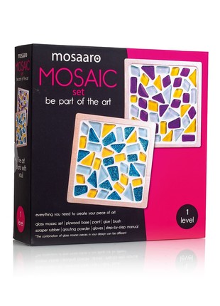 Creativity kit glass mosaic set Mosaaro  Cup Coaster (Square)  100x100 mm MA1002
