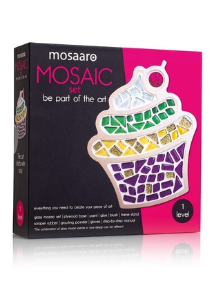 Creativity kit glass mosaic set Mosaaro Cupcake 165x188 mm MA10061 photo