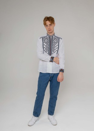 Men's embroidered shirt "Yustyn" white3 photo