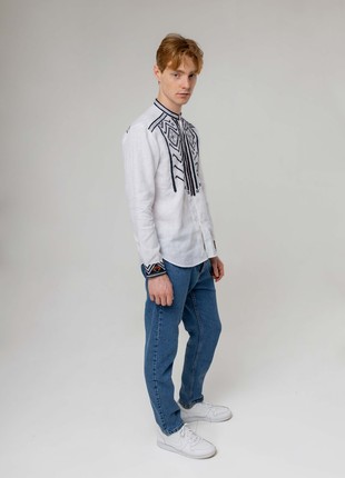 Men's embroidered shirt "Yustyn" white2 photo