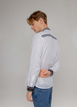 Men's embroidered shirt "Yustyn" white5 photo