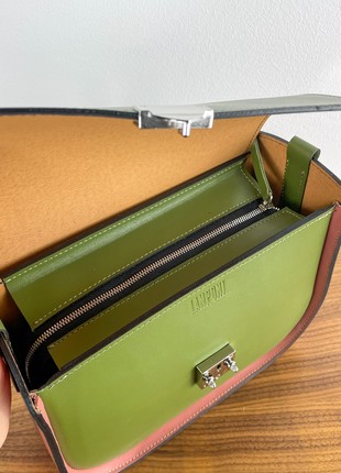 Leather Handbag for Woman, Crossbody Bag, Leather Purse, Shoulder Bag, Lamponi Saddle One M3 photo
