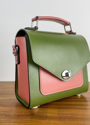 Small crossbody bag, Popular leather purse, Top handle leather handbag for woman, Lamponi Chest One2 photo