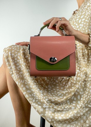 Small crossbody bag, Popular leather bag, Top handle leather handbag for woman, Lamponi Chest One
