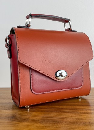 Small crossbody bag,  Popular bag, Top handle leather handbag for woman, Lamponi Chest One2 photo