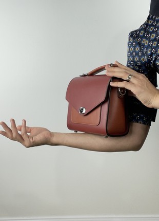 Small crossbody bag,  Popular bag, Top handle leather handbag for woman, Lamponi Chest One1 photo