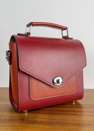 Small crossbody bag,  Popular bag, Top handle leather handbag for woman, Lamponi Chest One2 photo
