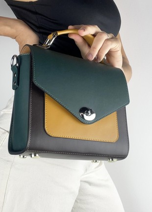 Small crossbody bag,  Popular bag, Top handle leather handbag for woman, Lamponi Chest One1 photo
