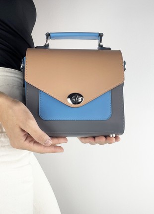 Small crossbody bag,  Colorful leather purse, Top handle leather handbag for woman, Lamponi Chest One5 photo