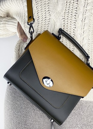 Small crossbody bag,  Popular bag, Top handle leather handbag for woman, Lamponi Chest One