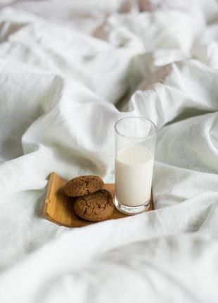 Linen bedding set "milk"7 photo