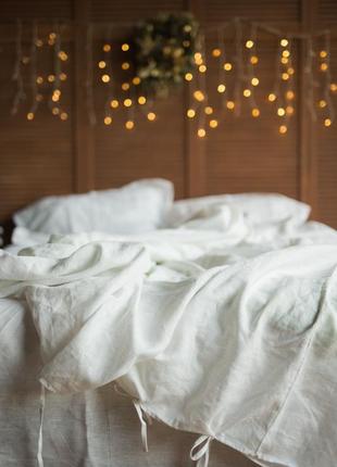 Linen bedding set "milk"