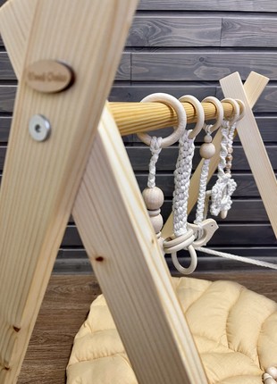 Wooden children's Montessori with toys and a rug White8 photo