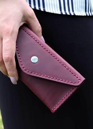 Handmade leather soft eyeglass case / Purple2 photo