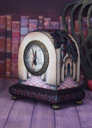 Alice in Wonderland mantel clock - mini chest of drawers1 photo