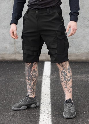 BEZET AGGRESSIVE CARGO SHORTS BLACK 7287