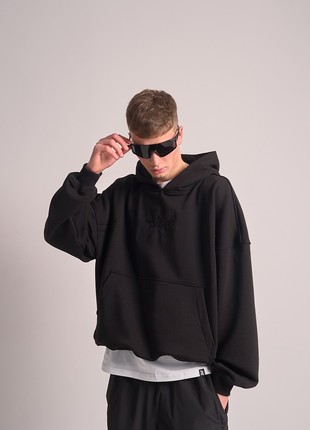 Hoodie oversized OGONPUSHKA Shark black