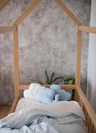 Kids linen bedding set "sky"8 photo