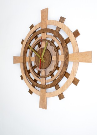 wall clock large round wooden5 photo