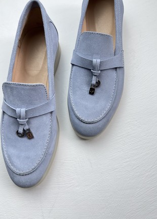 Natural suede loafers