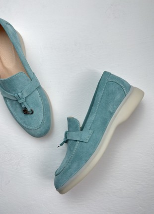 Natural suede loafers