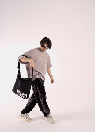 Oversized T-shirt OGONPUSKA Stiff Wafer gray10 photo