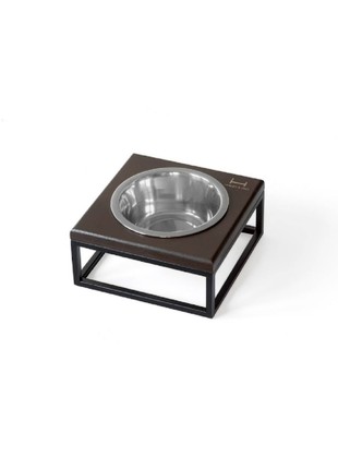 One bowl standHarley and Cho Lunch Bar Brown wood + Black S 3102810