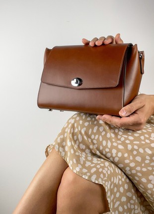 Premium Leather Women’s Bag, Exclusive crossbody, Limited edition handbag, Luxury brown purse, Lamponi Tilde3 photo