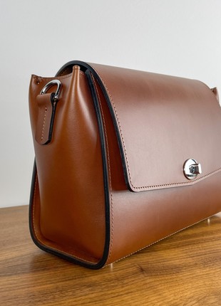 Premium Leather Women’s Bag, Exclusive crossbody, Limited edition handbag, Luxury brown purse, Lamponi Tilde4 photo