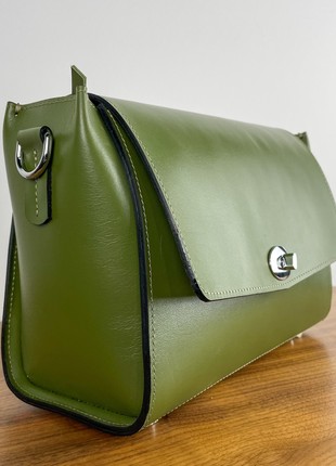 Premium Leather Women’s Bag, Exclusive crossbody, Limited edition handbag, Luxury green purse, Lamponi Tilde2 photo