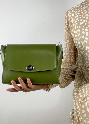 Premium Leather Women’s Bag, Exclusive crossbody, Limited edition handbag, Luxury green purse, Lamponi Tilde5 photo
