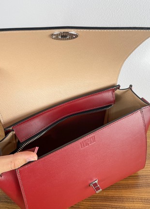 Premium Leather Women’s Bag, Exclusive crossbody, Limited edition handbag, Luxury burgundy purse, Lamponi Tilde5 photo