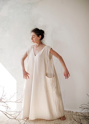 Long linen dress "Ease of being"3 photo