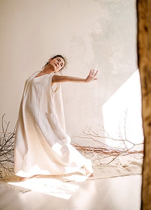 Long linen dress "Ease of being"5 photo