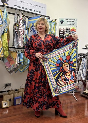 Designer  scarf "Ukrainian names,, ,  from the designer Art Sana