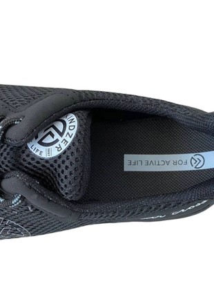 Men's summer black sneakers (KLS-570)9 photo