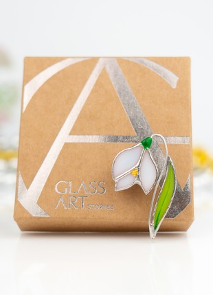 Snowdrop stained glass jewelry