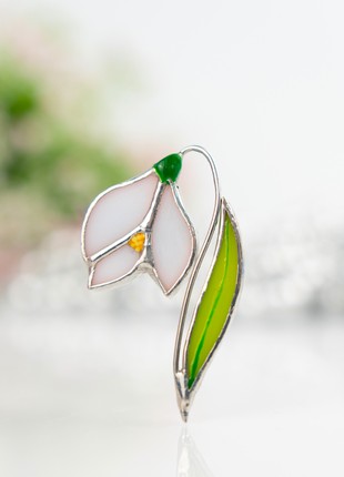 Snowdrop stained glass jewelry4 photo
