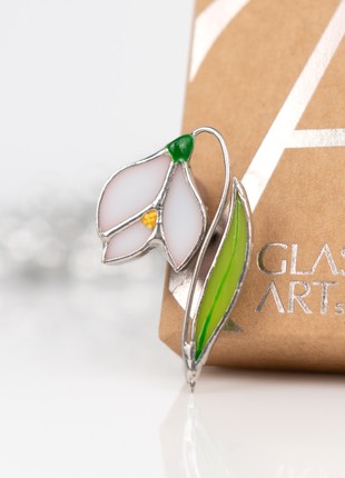 Snowdrop stained glass jewelry2 photo