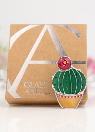 Stained glass succulent jewelry3 photo