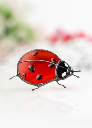Stained glass ladybug jewelry