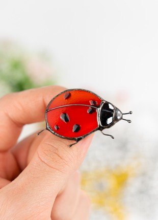 Stained glass ladybug jewelry3 photo