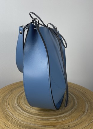 Large Leather Bag For Woman, Blue leather crossbody, Blue leather purse, Lamponi Guitar3 photo