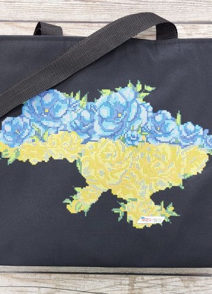 Shopping Bag Flowering Ukraine Kit Bead Embroidery sv103