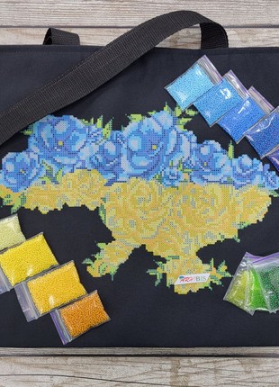 Shopping Bag Flowering Ukraine Kit Bead Embroidery sv1032 photo