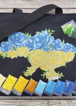 Shopping Bag Flowering Ukraine Kit Bead Embroidery sv1034 photo