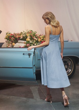 DENIM SUNDRESS IN MIDI LENGTH GEPUR9 photo