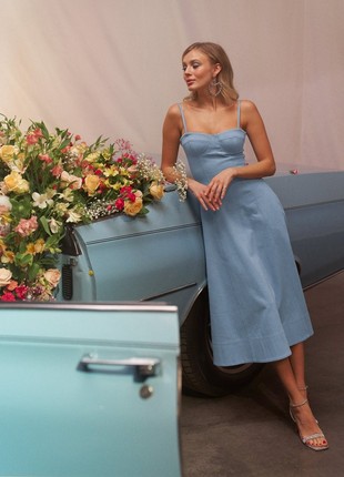 DENIM SUNDRESS IN MIDI LENGTH GEPUR2 photo